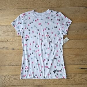 2000's Vintage Volcom PacSun Butterly Bunny White Graphic T-Shirt y2k